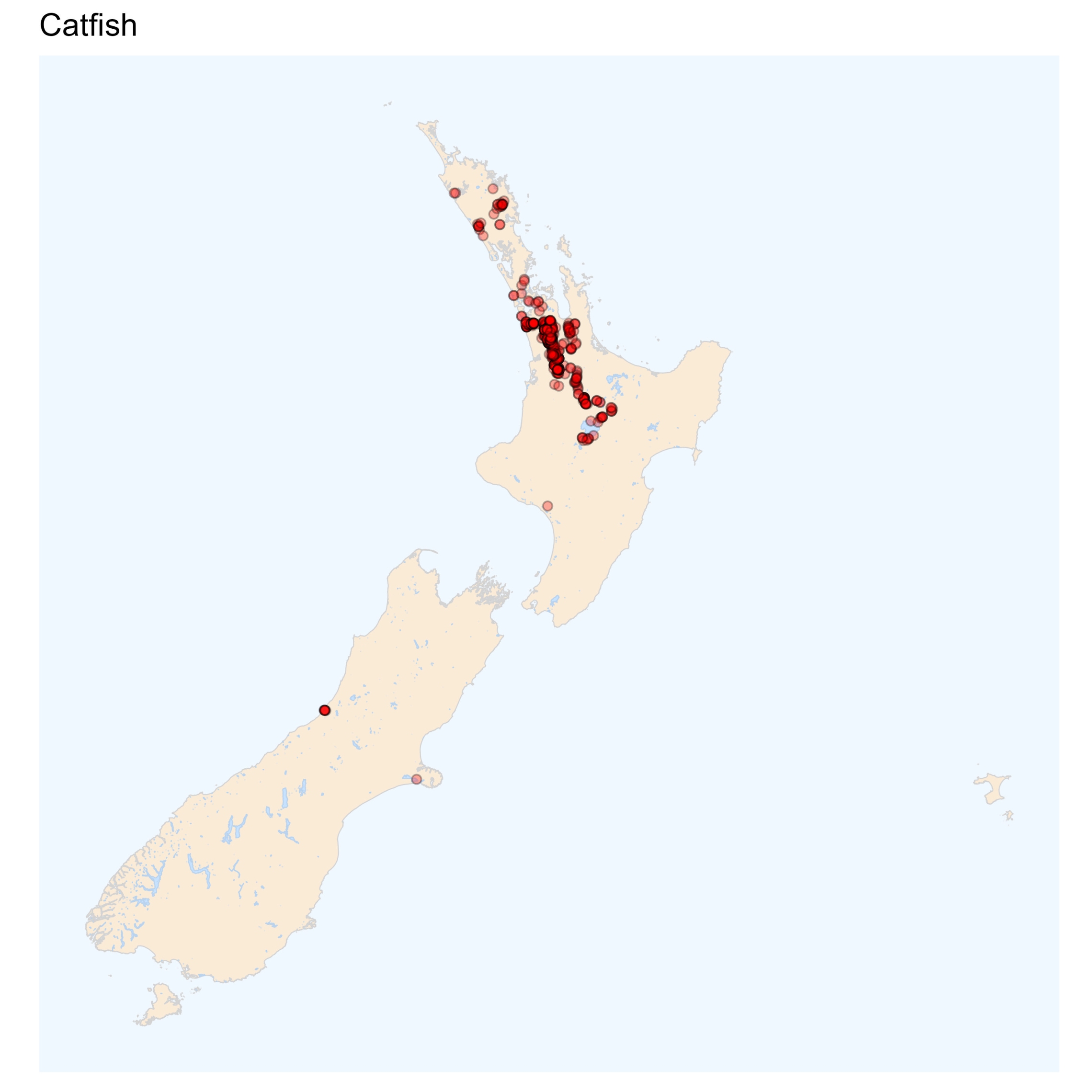 Brown bullhead catfish - distribution map [2024]