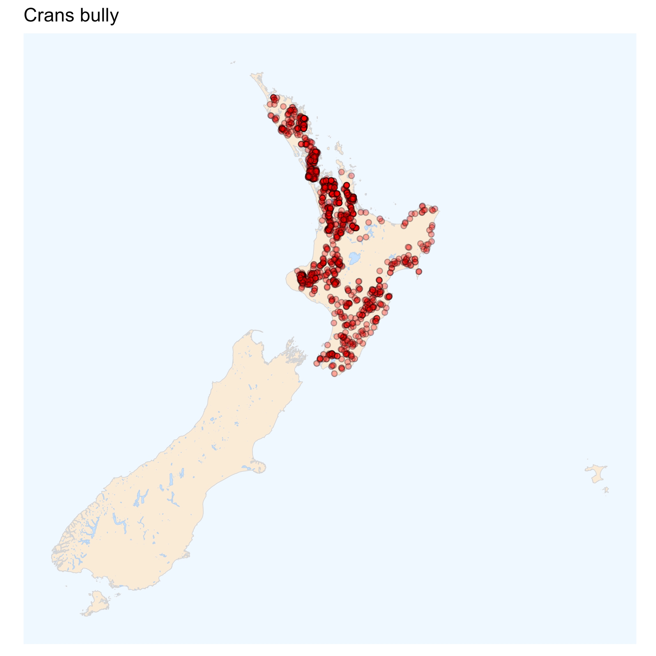 Crans bully - distribution map [2024]