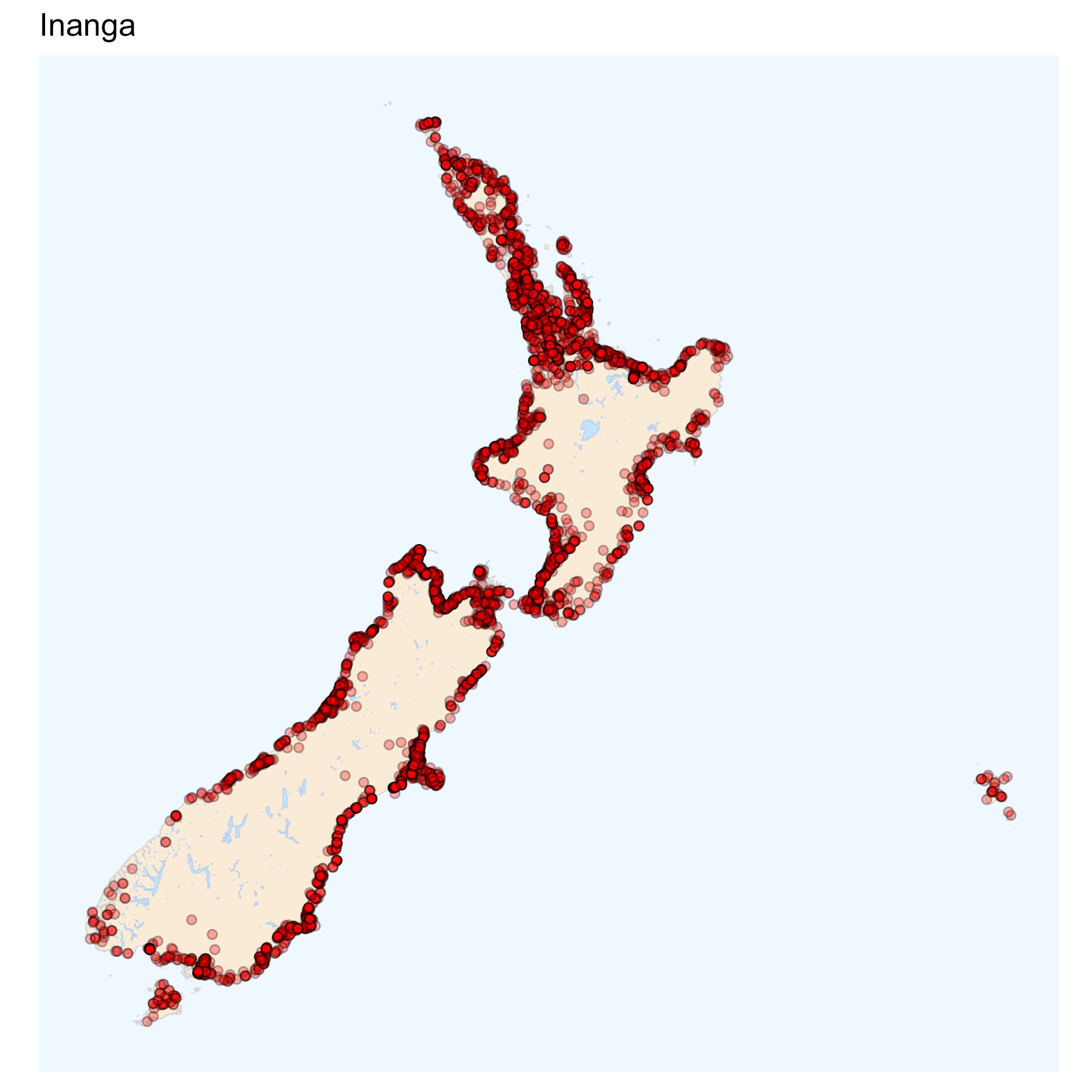 Inanga distribution map [2024]