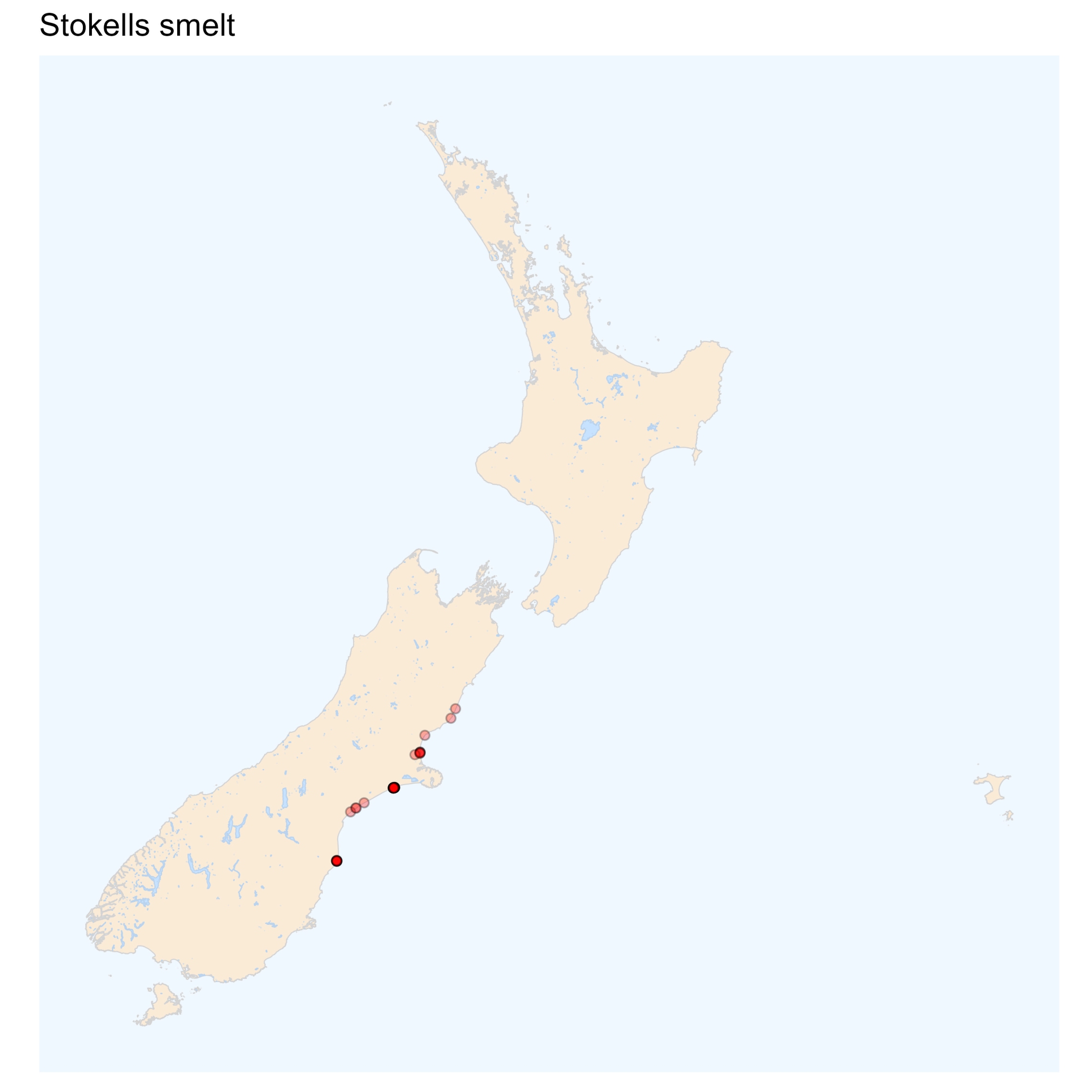 Stokell's smelt distribution map [2024]