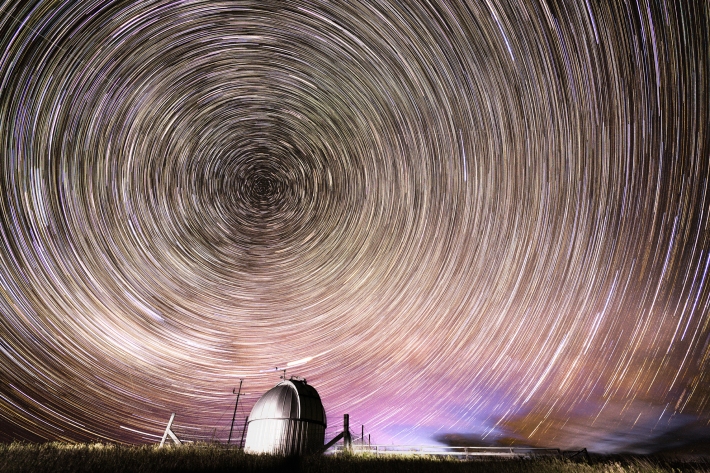 Star trails, Lauder atmospheric research station