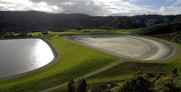 Water storage lake, NZ