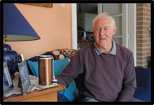Close up shot of Colin Anderson, volunteer air watcher from Invercargill.
