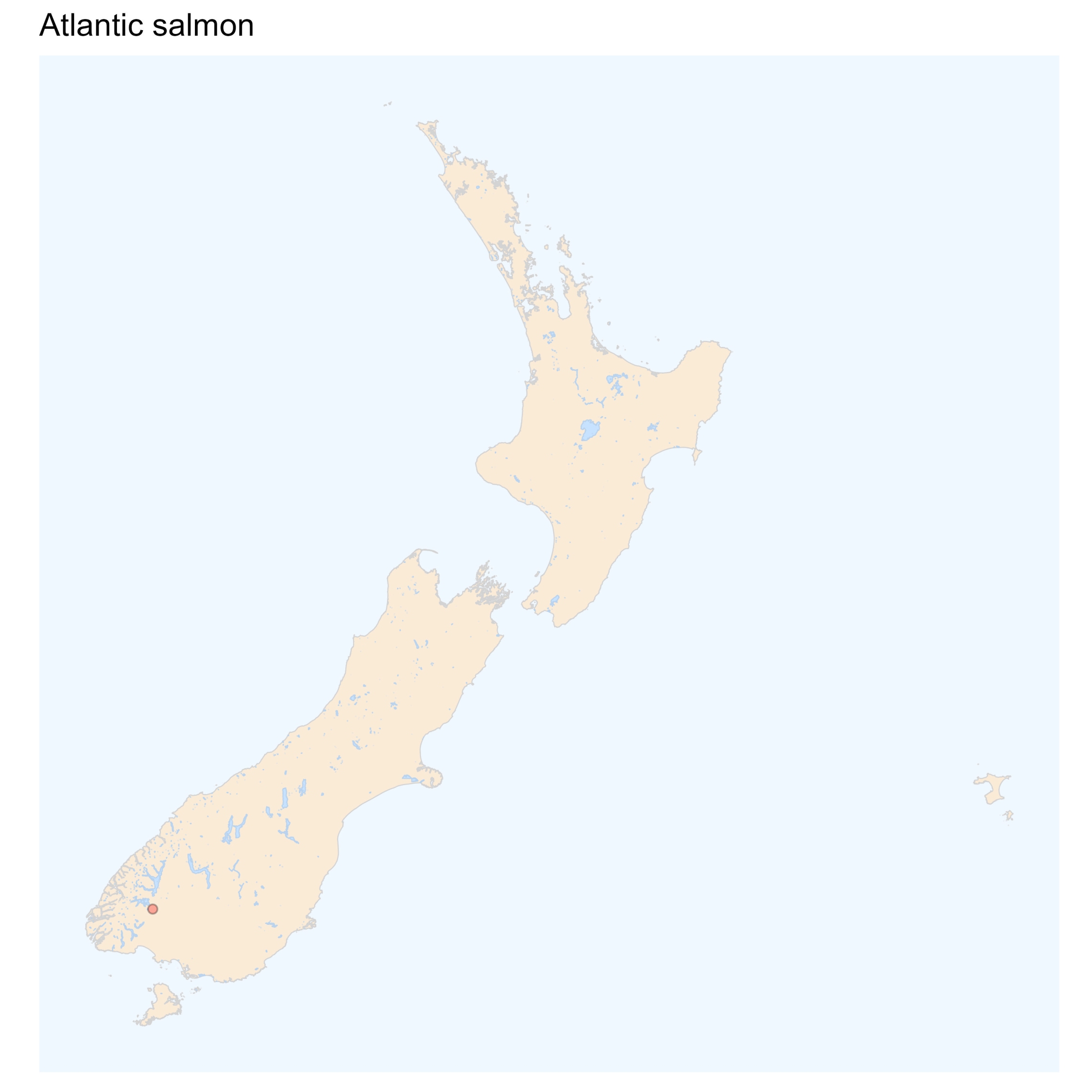 Atlantic salmon - distribution map