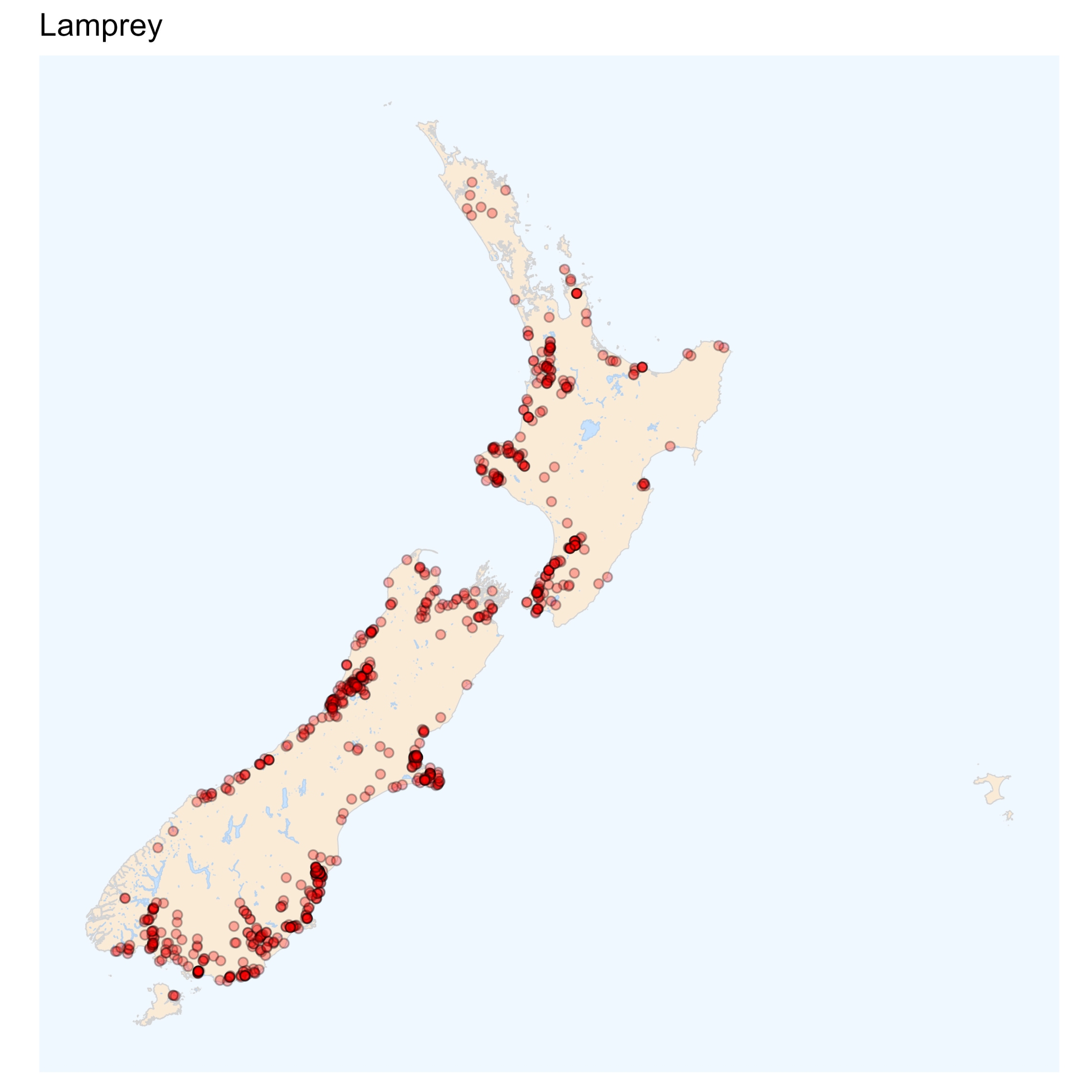 Lamprey distribution map [2024]