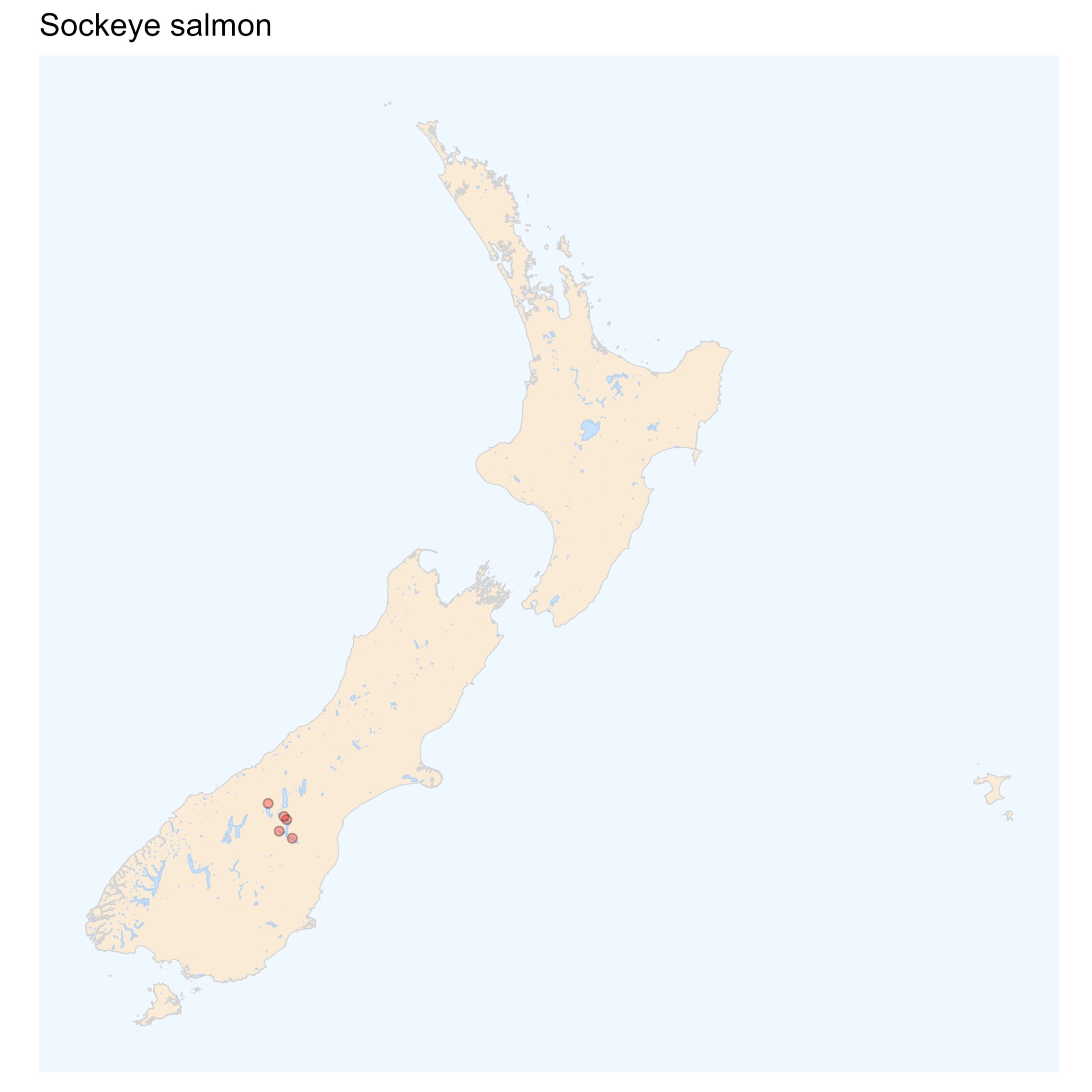 Sockeye salmon distribution map [2024]